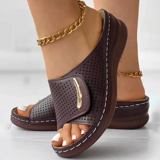 Margaret™ – Perforerte Slip-On Komfort Sandaler