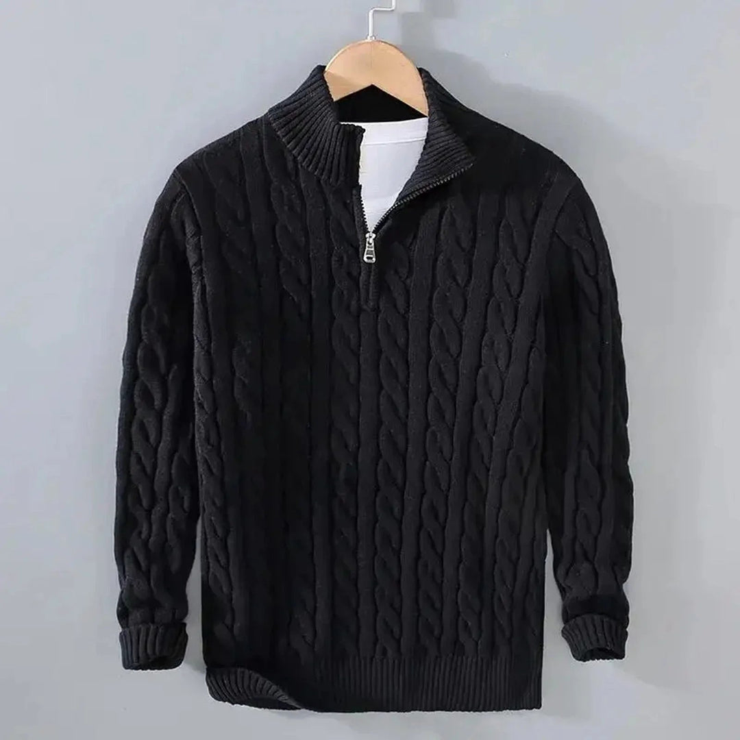Leon™ – Kabelstrikket Half Zip Genser