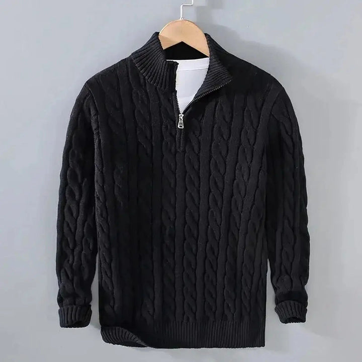 Leon™ – Kabelstrikket Half Zip Genser