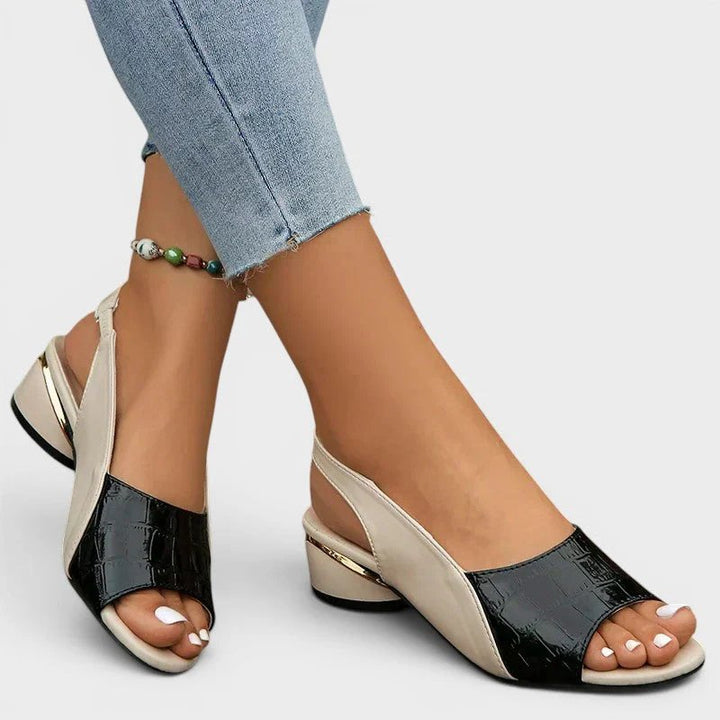Beatrice™ – Blokkhæl Slingback Peep Toe Sandaler