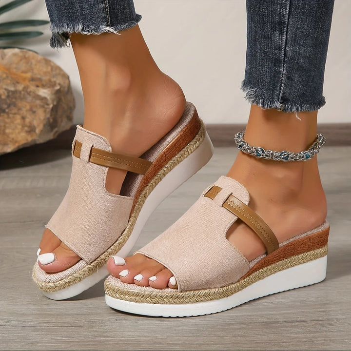 Elena™ – Boho Trykte Plattform Sandlettinger
