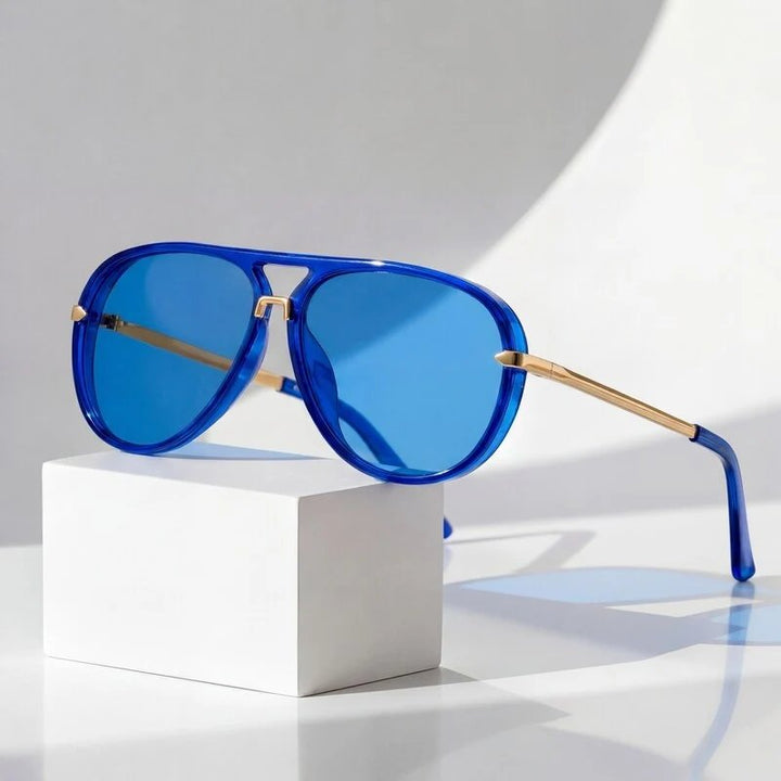 Mari™ – Retro Dobbel-Bro Aviator Solbriller