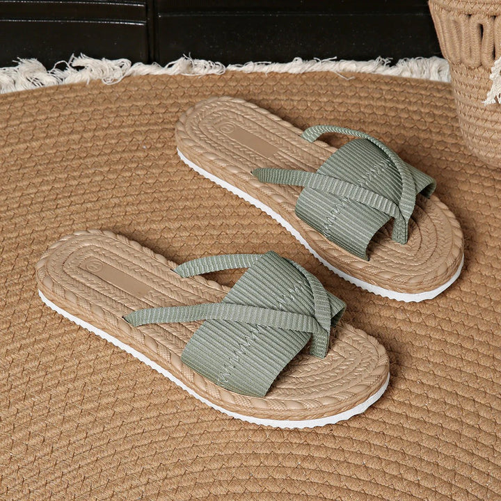 Johanne™ – Antiskli Woven Cross-Strap Sandaler