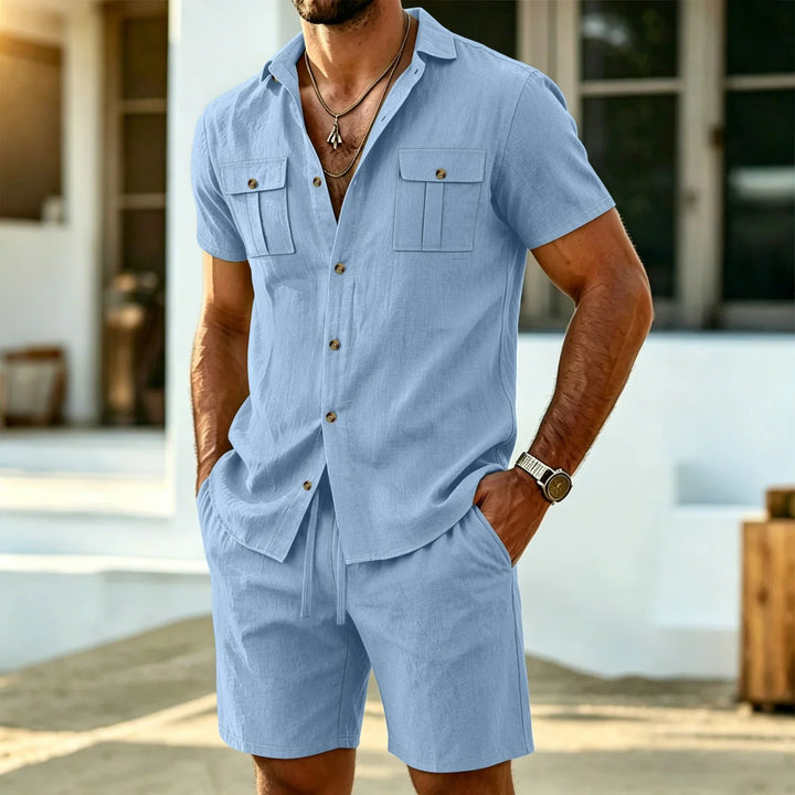 Conrad™ – Korte Ermer Skjorte & Shorts Sett