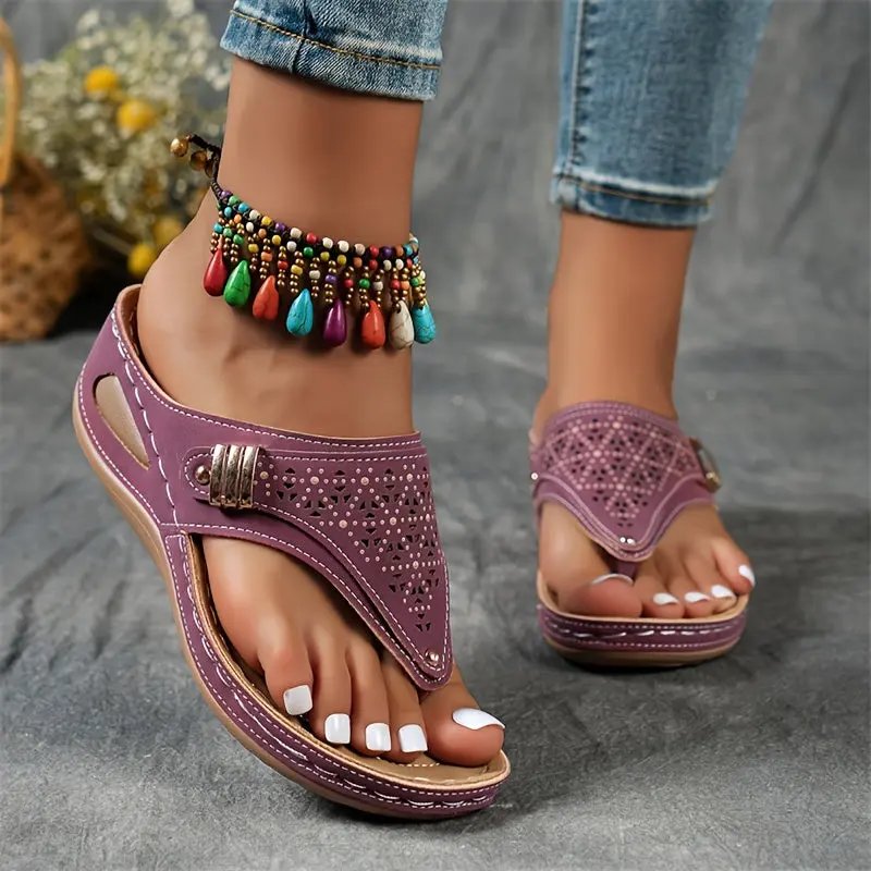 Charlotte™ – | Hælstøtte Hæl-kile Tongsandal