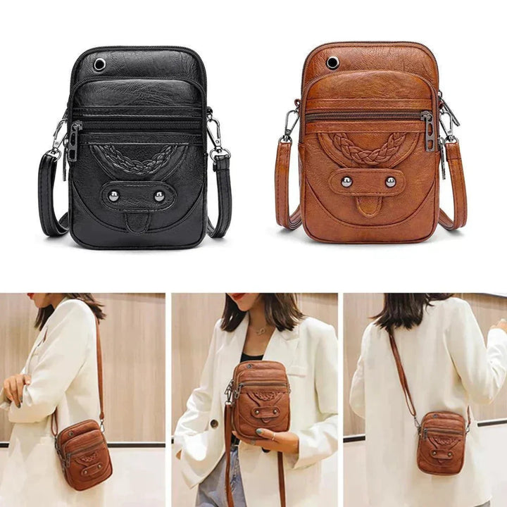 Diana™ – Multi Zip Flettet Detalj Crossbody Veske