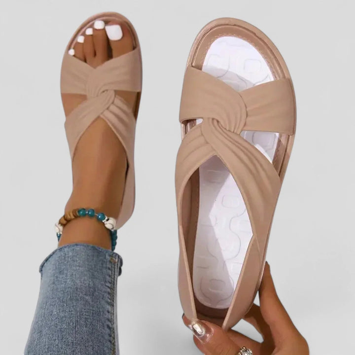 Dorthe™ – Ortopediske Tverrrem Sandaler med Komfort