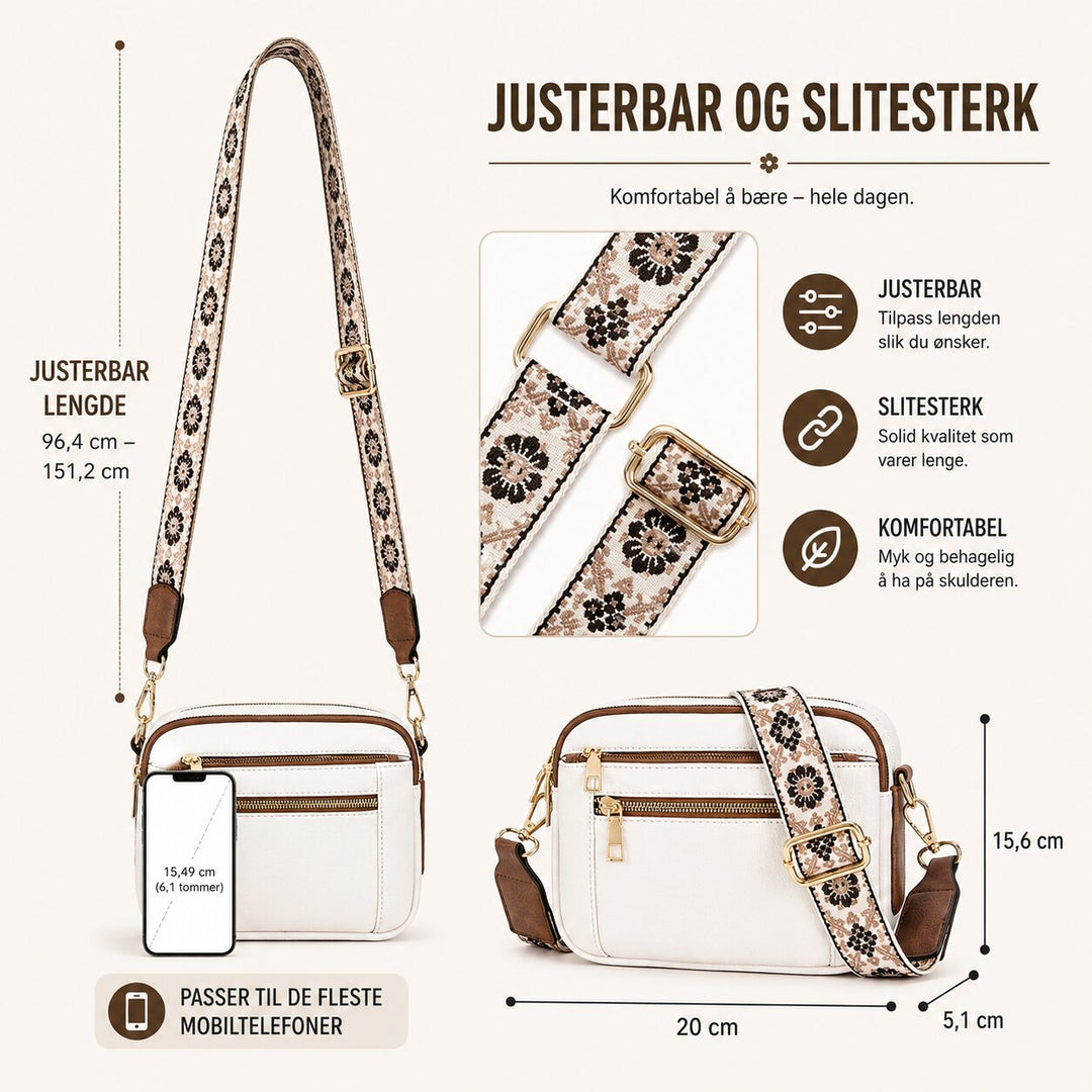 Eira™ – Justerbar stropp crossover-veske