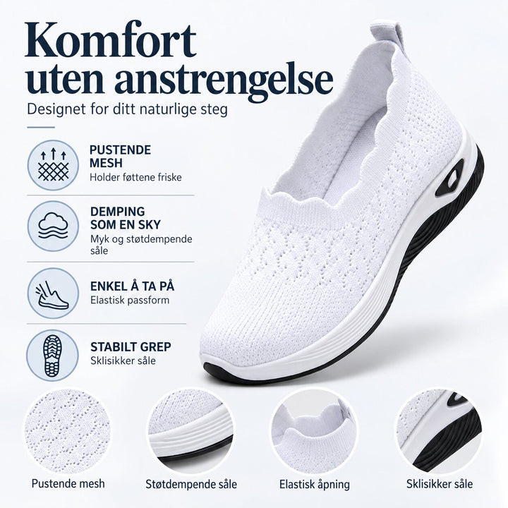 Karina™ – Pustende Slip-On Komfort Sneakers