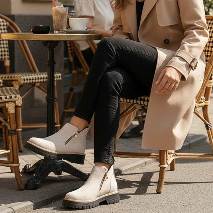 Mirella™ – Sidelukket Chunky Ankelstøvler