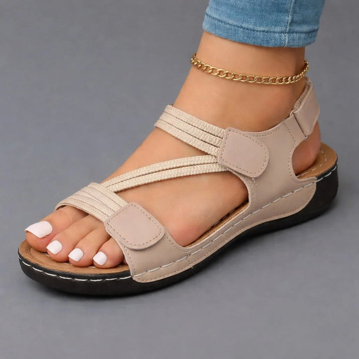 Nina™ – Ortopediske komfort kile-sandaler