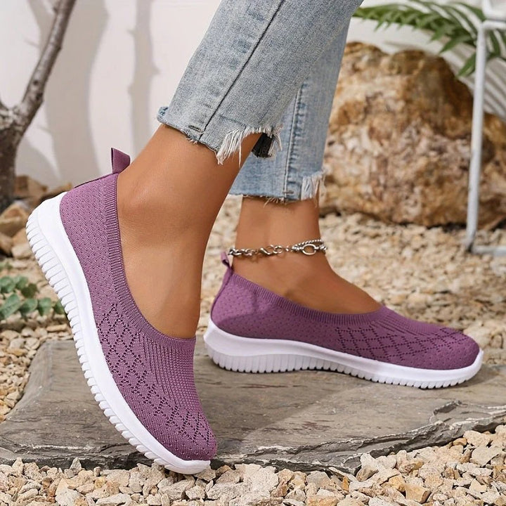 Ebba™ – | Pustende Strikk Slip-On Sneakers