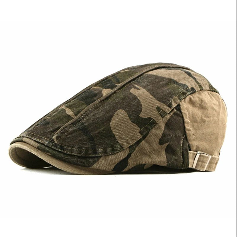 Finn™ – Justerbar Flat Cap med Messingspenne