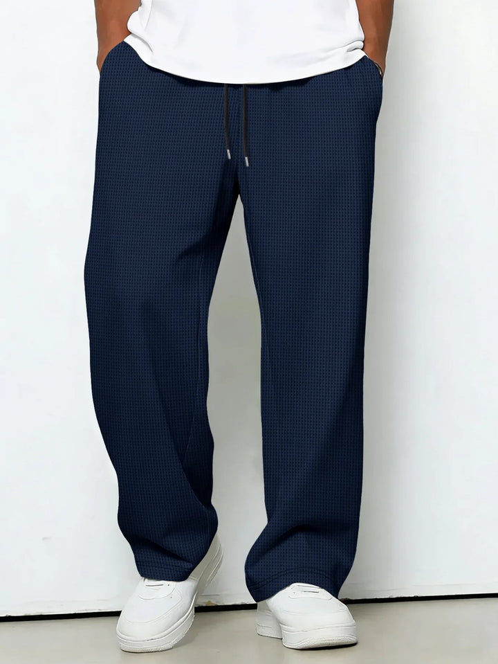 Mathias™ – Drawstring Waffle Knit Avslappede Joggebukser