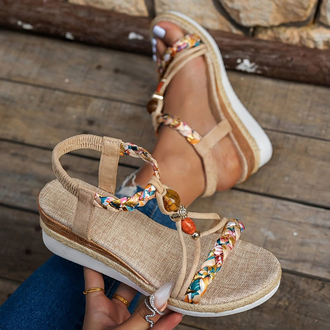 Kirsten™ – Espadrille Hæl Orthopediske Plattform Sandaler