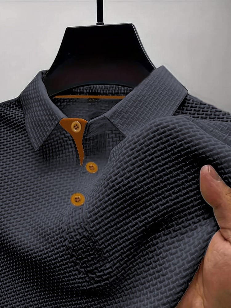 Hugo™ – Polokrage T-skjorte i Flettenett Stretch