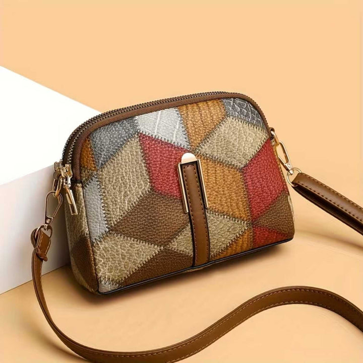 Grete™ – Patchwork crossover-veske med glidelås