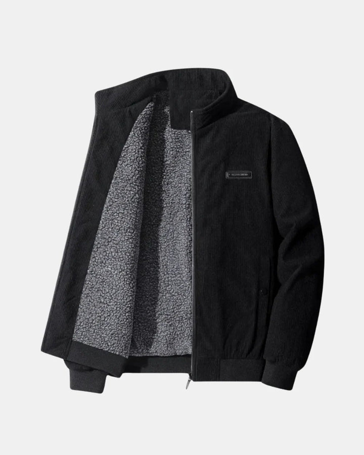 Benjamin™ – Fleece-fôret Ribbete Jakke med Stående Krage