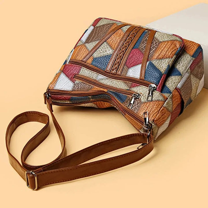 Annika™ – Geometrisk Patchwork Crossbody Skulderveske