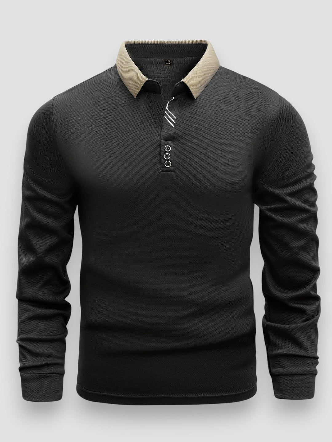 Casper™ – Langermet Polo Skjorte med Kontrasterende Krage