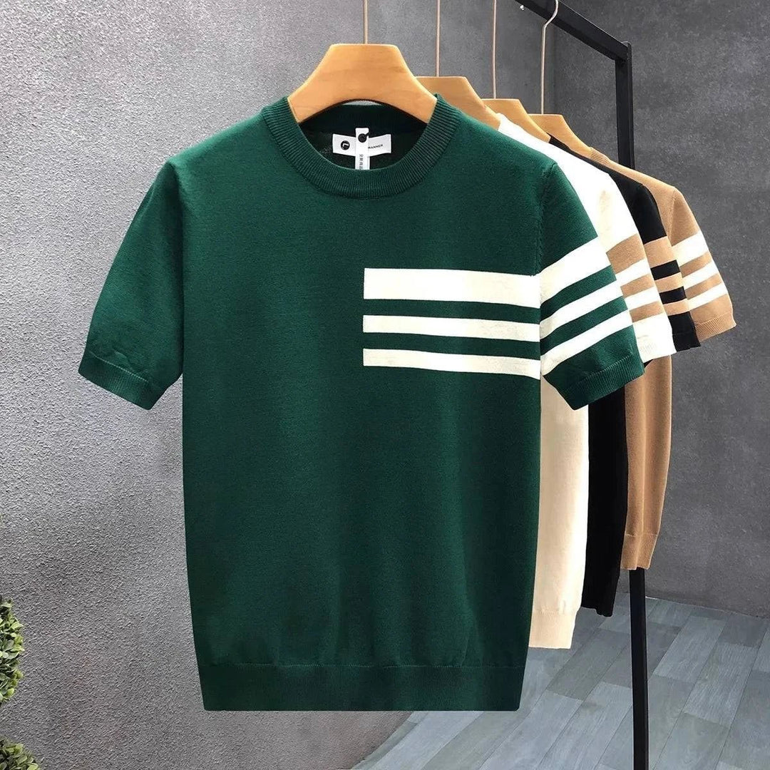 Darius™ – Stripete Crewneck Knit Tee