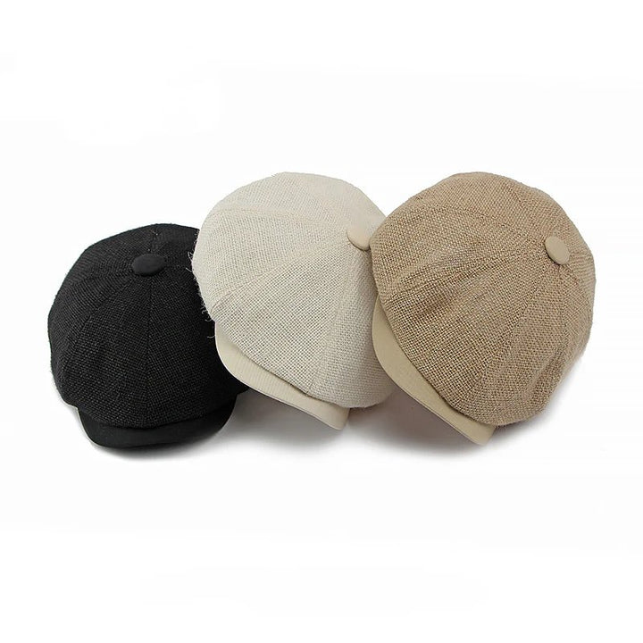 Maiken™ – Pustende Newsboy Caps med justerbar stropp