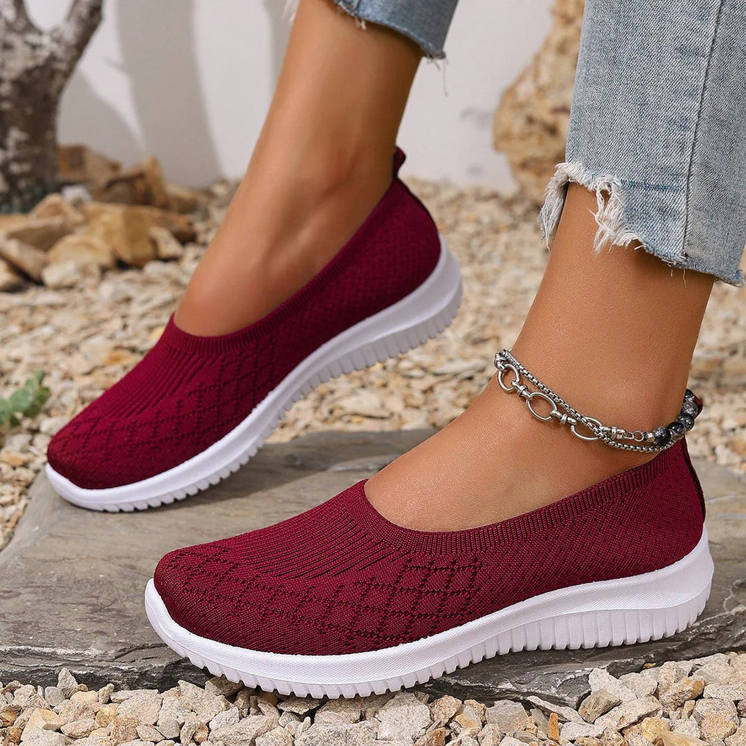 Isla™ – Breathable Knit Slip On Walking Shoes
