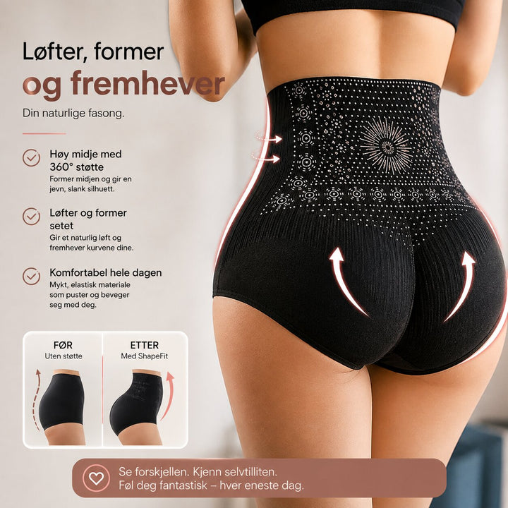 ShapeFit™ – Høyt liv shaping slankende truser (5+5 GRATIS)