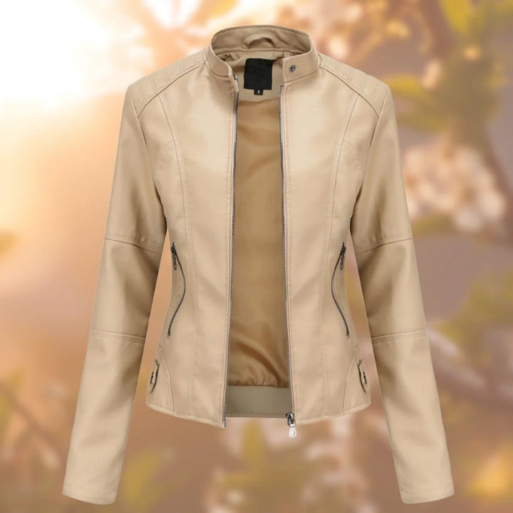 Karina™ – Luksuriøs Zip-Up Moto Jakke