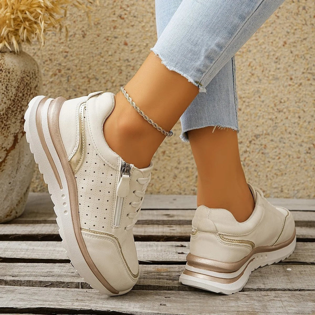 Renate™ – Kiropraktiske Side-glidelås Plattformsneakers