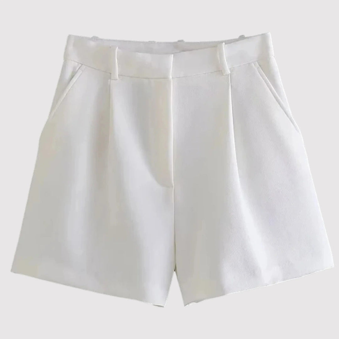Sanna™ – Høyt liv, plissert, skreddersydd shorts