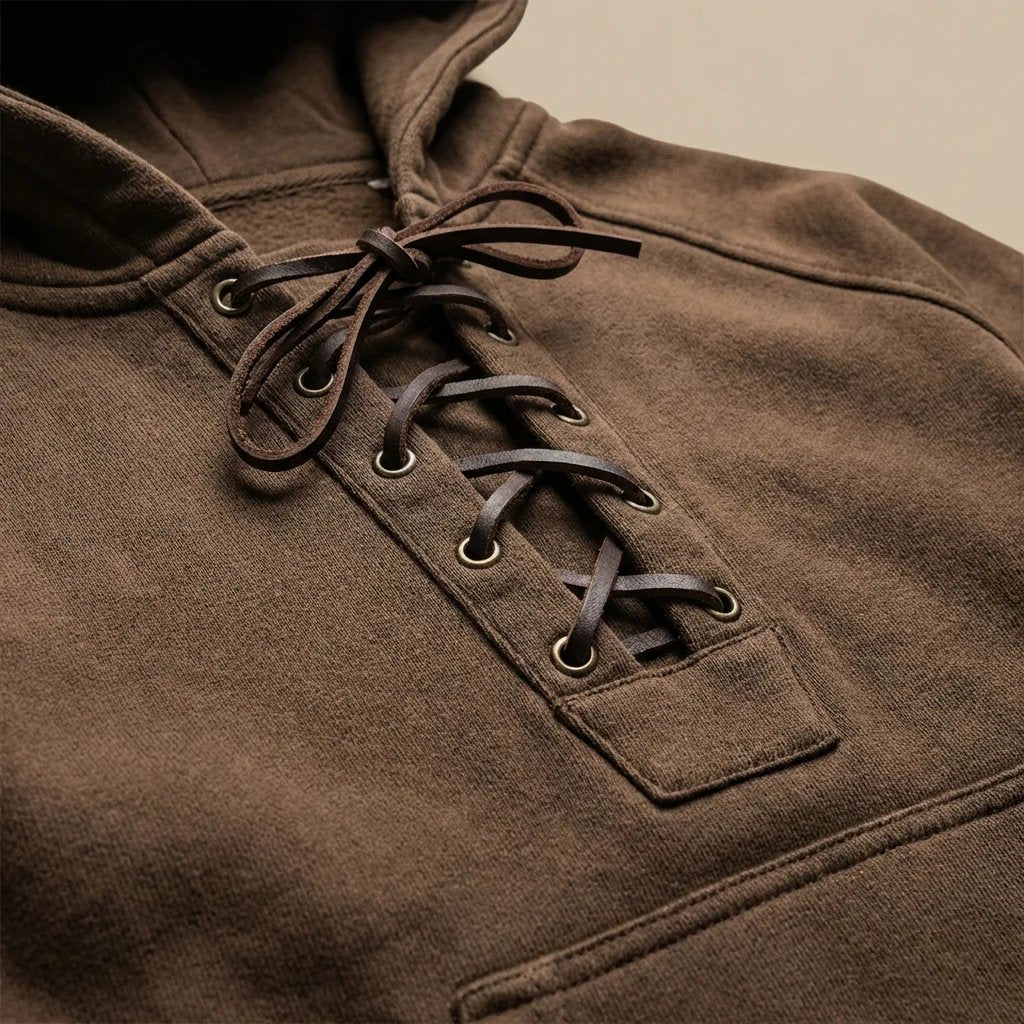 Aksel™ – Snøring Hettefleece Pullover Hoodie