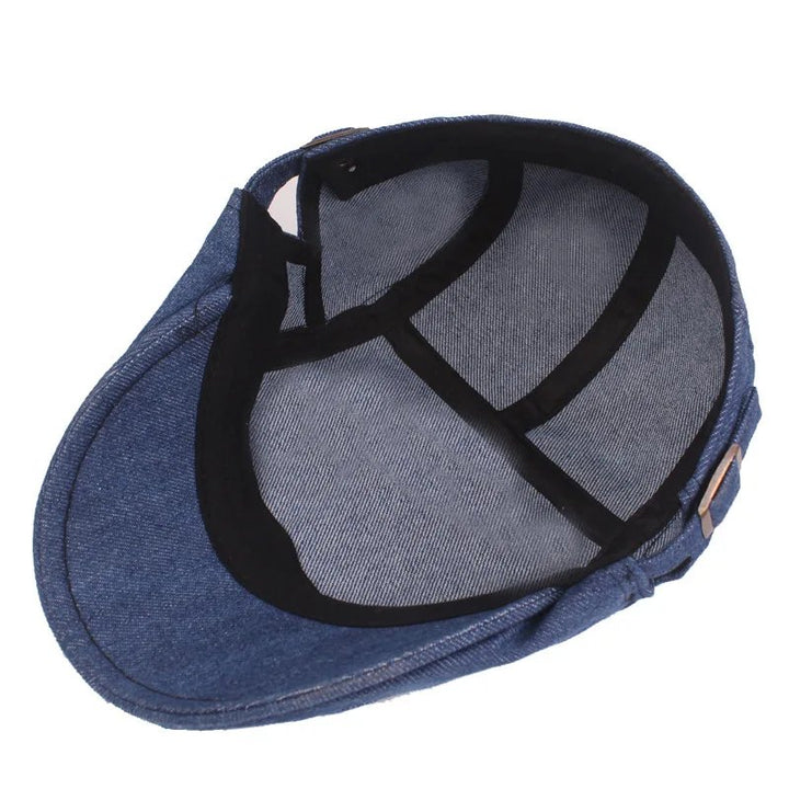 Victor™ – Justerbar Flat Cap med Messing Spenne