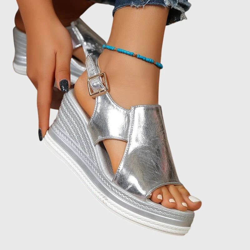 Simona™ – Metallisk Plattform Ortopediske Sandaler