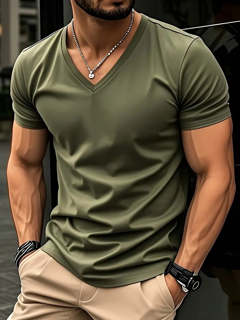 Tom™ – V-hals Slim Fit T-skjorte med korte ermer