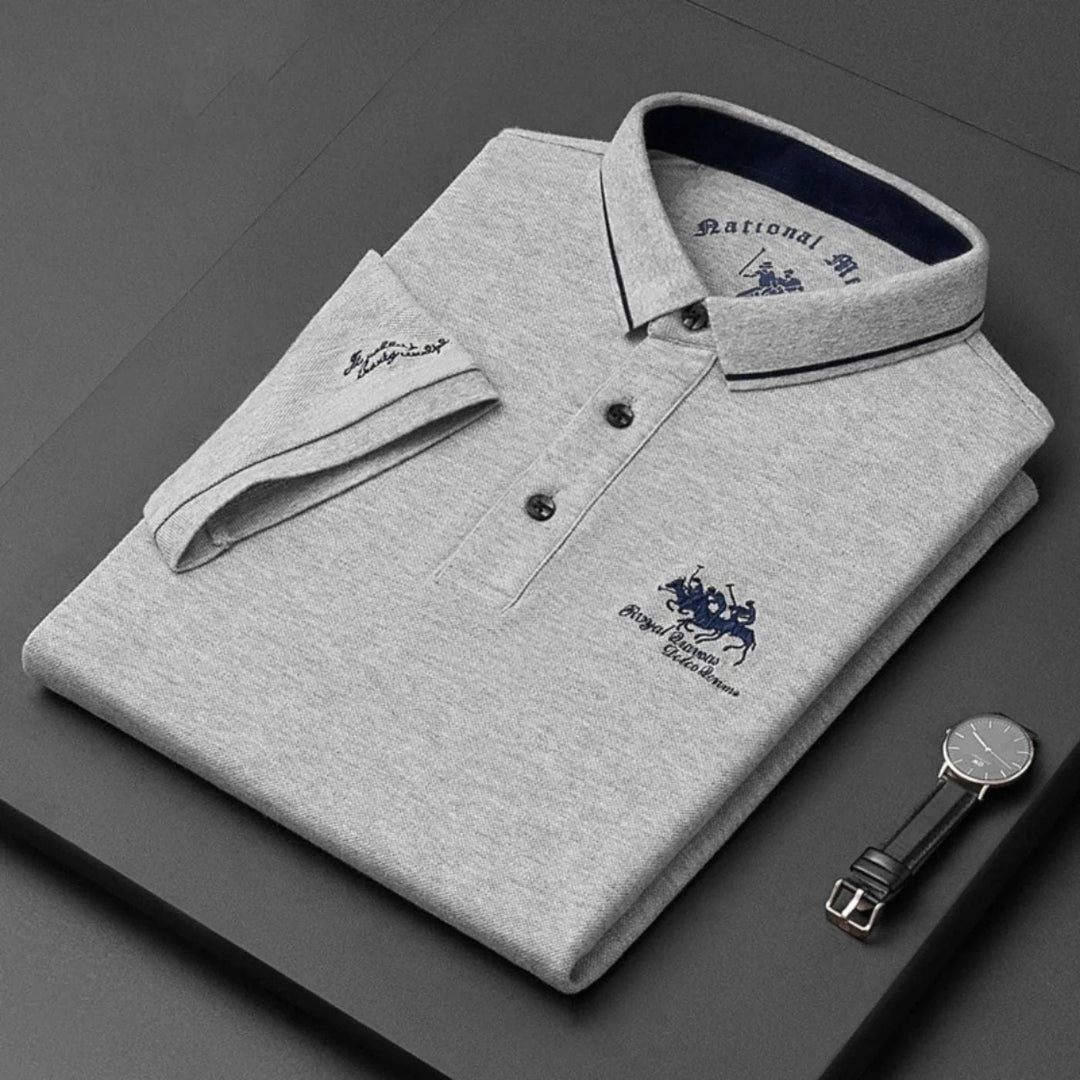 Corvello™ – Brodert knappestolpe polo skjorte