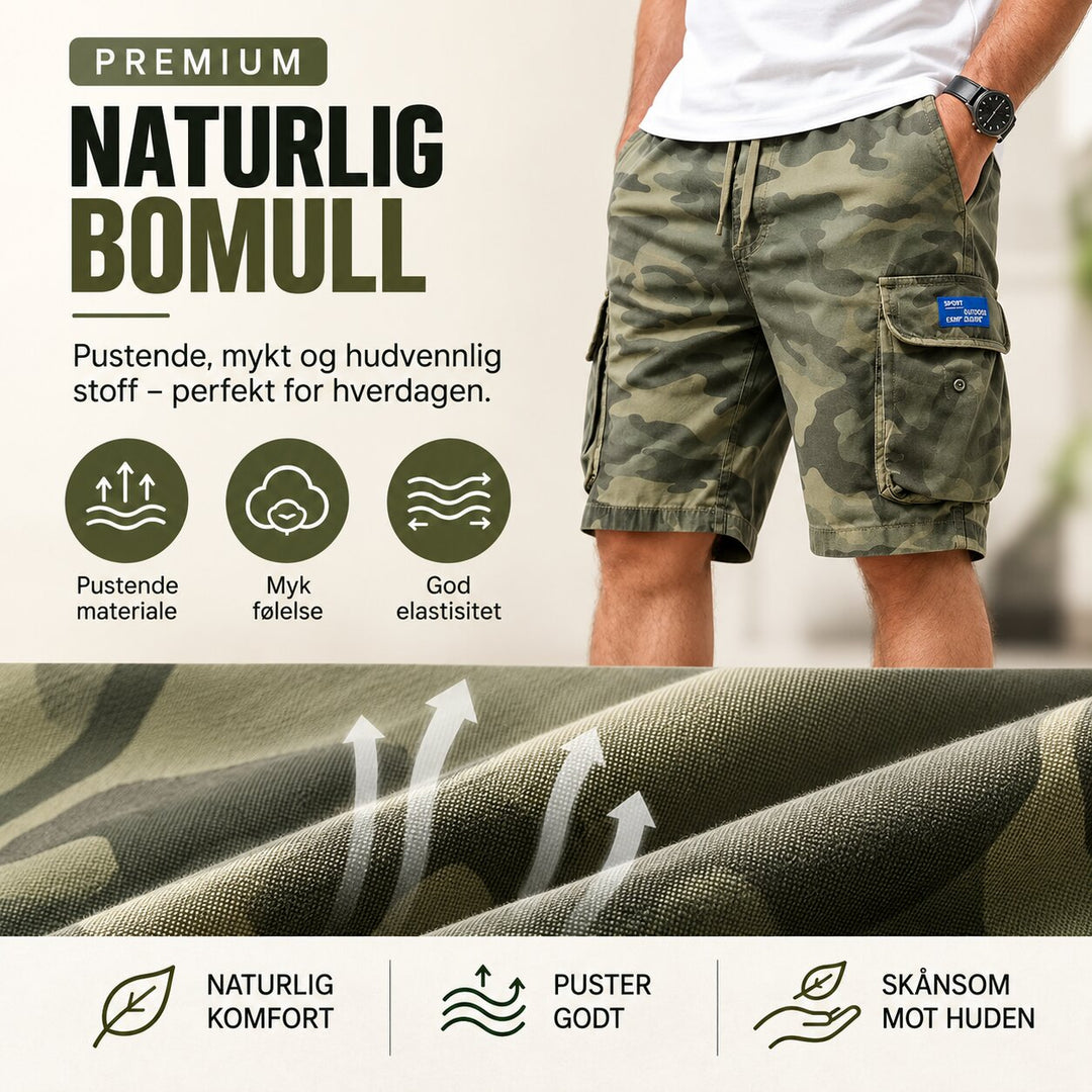 Nils™ – Avslappet Passform Cargo Shorts