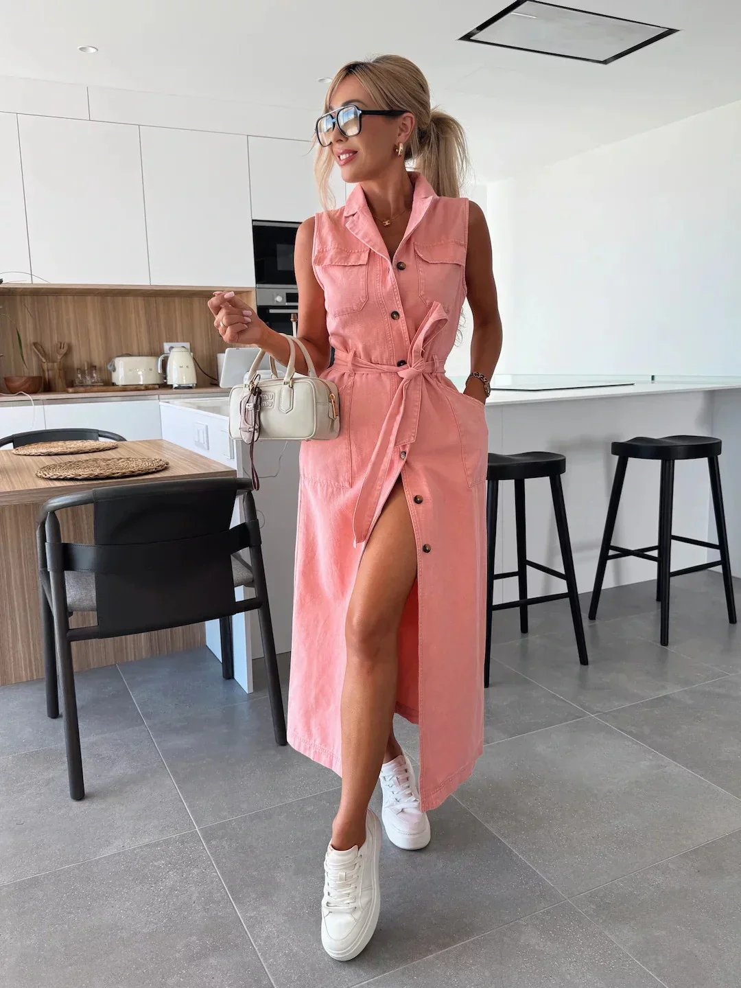 Juliane™ – Chic Maxi Kjole med Elegant Knapplukking