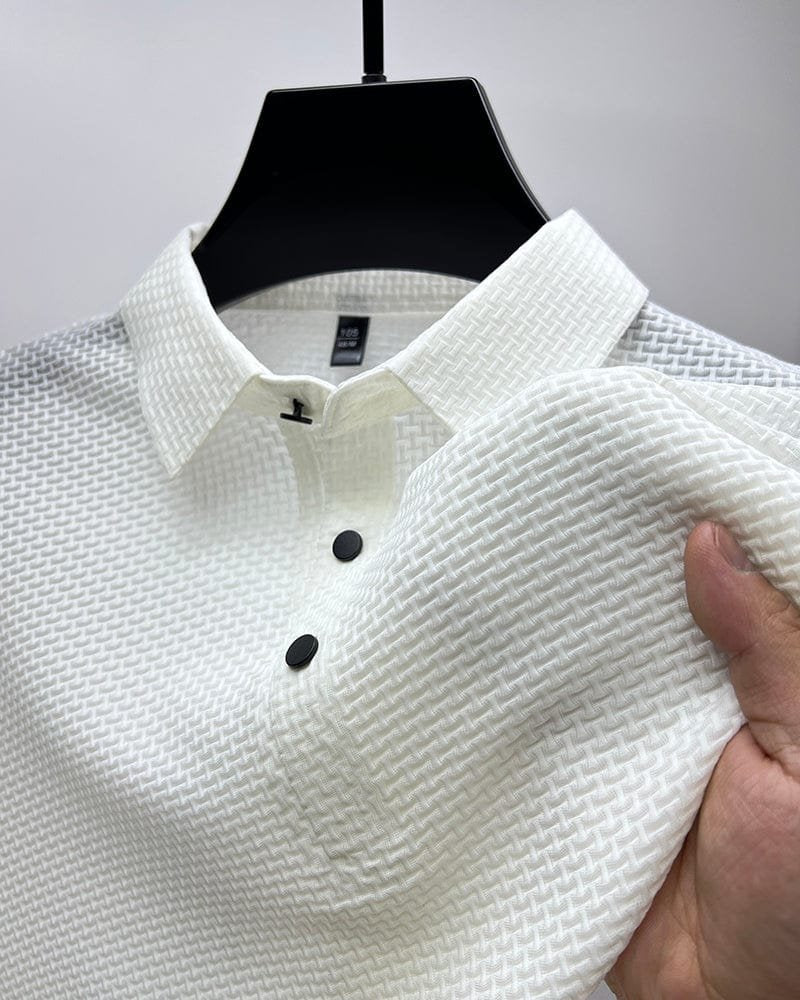 Theo™ – Pustende Mesh Teksturert Polo Skjorte