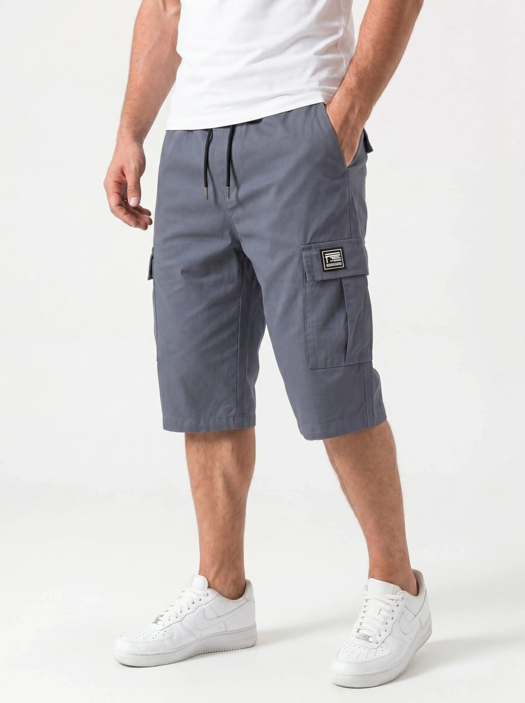 Delilah™ – Drawstring Cargo Pocket Knee Length Shorts