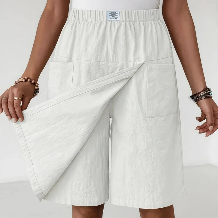 Claudia™ – Elastiske Active Shorts med Lommer
