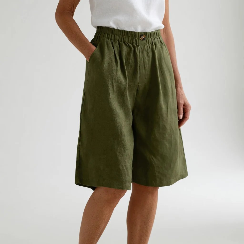 Trine™ – Vidbenet elastisk liv sommershorts