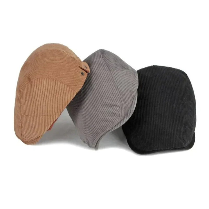 Leon™ – Ribbete Strukturet Lavprofil Flat Cap