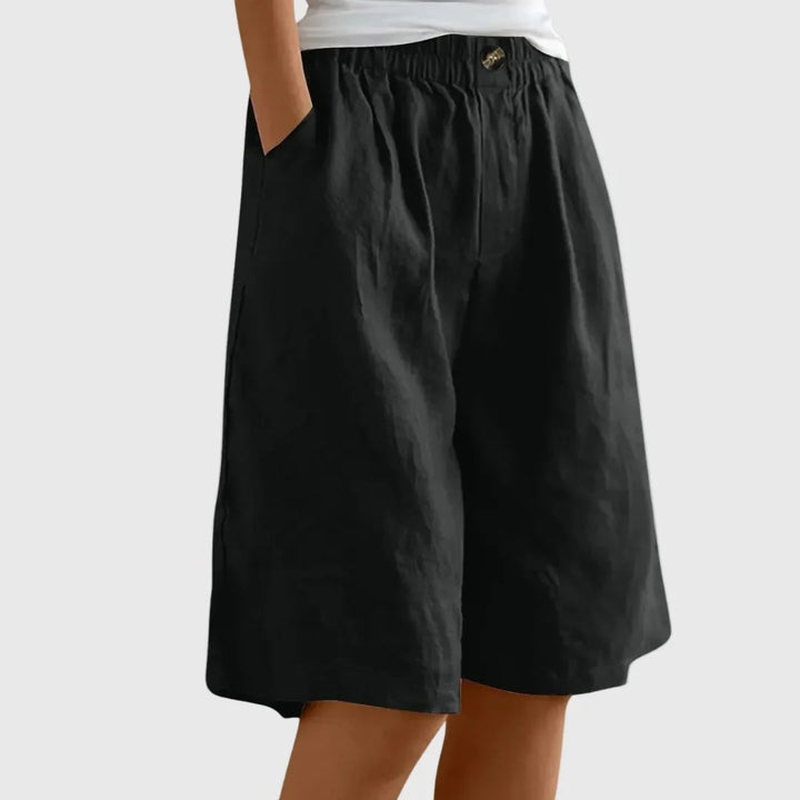 Kaisa™ – Vidbente shorts med elastisk liv.