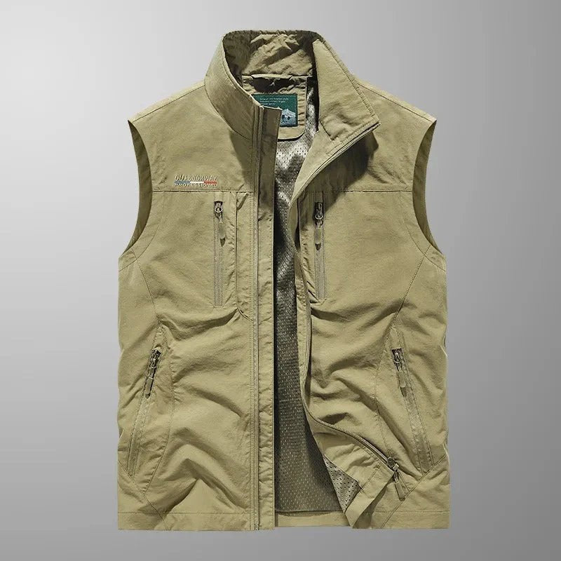 Sindre™ – | Multifunksjonell Vest med Mange Lommer og Glidelås