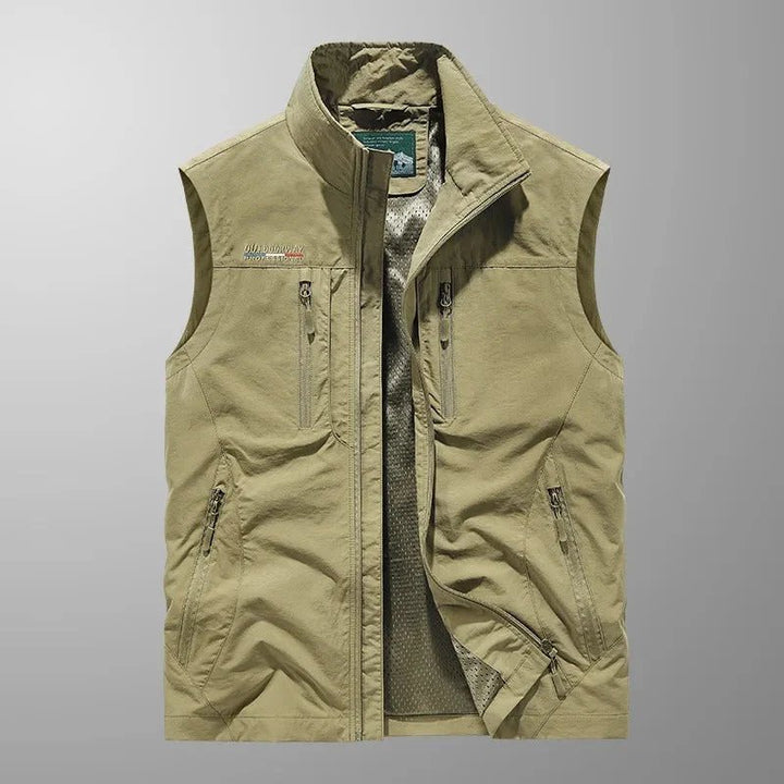 Sindre™ – | Multifunksjonell Vest med Mange Lommer og Glidelås