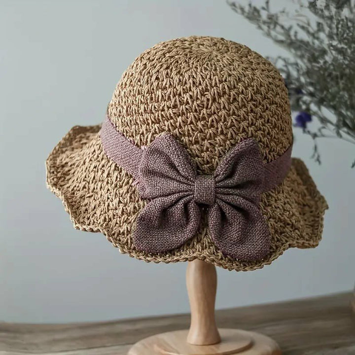 Valentina™ – Håndlaget Solhatt med Elegant Sløyfedetalj