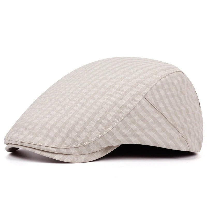 Peder™ – Lettvekts Flat Cap med Rutenettmønster