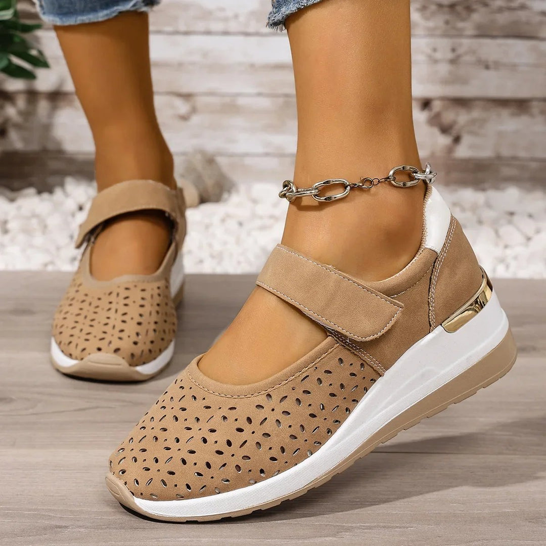 SoftSteps™ – Polstrede kilehæl komfort sneakers
