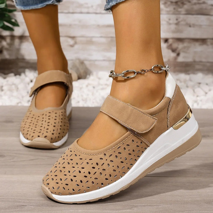 SoftSteps™ – Polstrede kilehæl komfort sneakers
